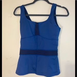 Lululemon Blue Tank with Navy Stripe size 6